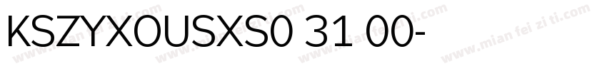 KSZYXOUSXS0 31 00字体转换